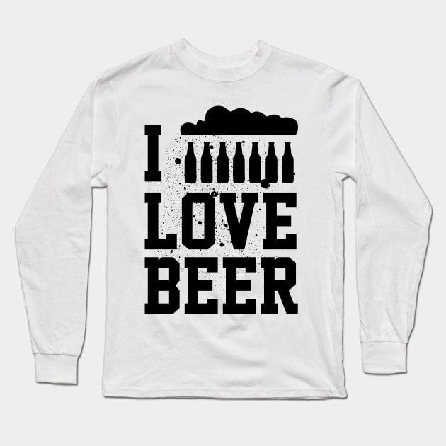 I Love Beer Long Sleeve T-Shirt by MZeeDesigns